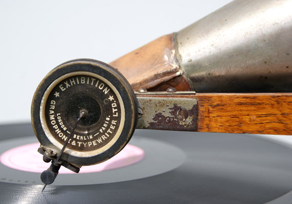 Die originale Exhibition Schalldose / Gramphone & Tipewriters Exhibition Sound Box