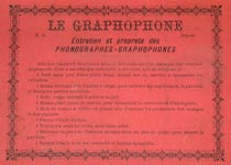 Betriebsanleitung für den Unterhalt von Phonographen / Operating instructions for maintaining phonographs