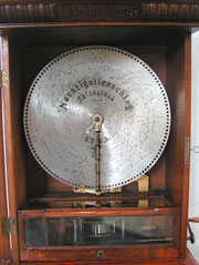 Die Blech-Platten haben einen Durchmesser von 50 cm / The diameter of the metal disc measures 20"